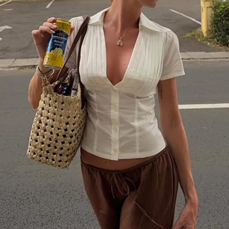 BIANCA BUTTON TOP