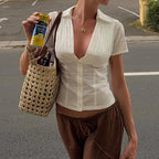 BIANCA BUTTON TOP