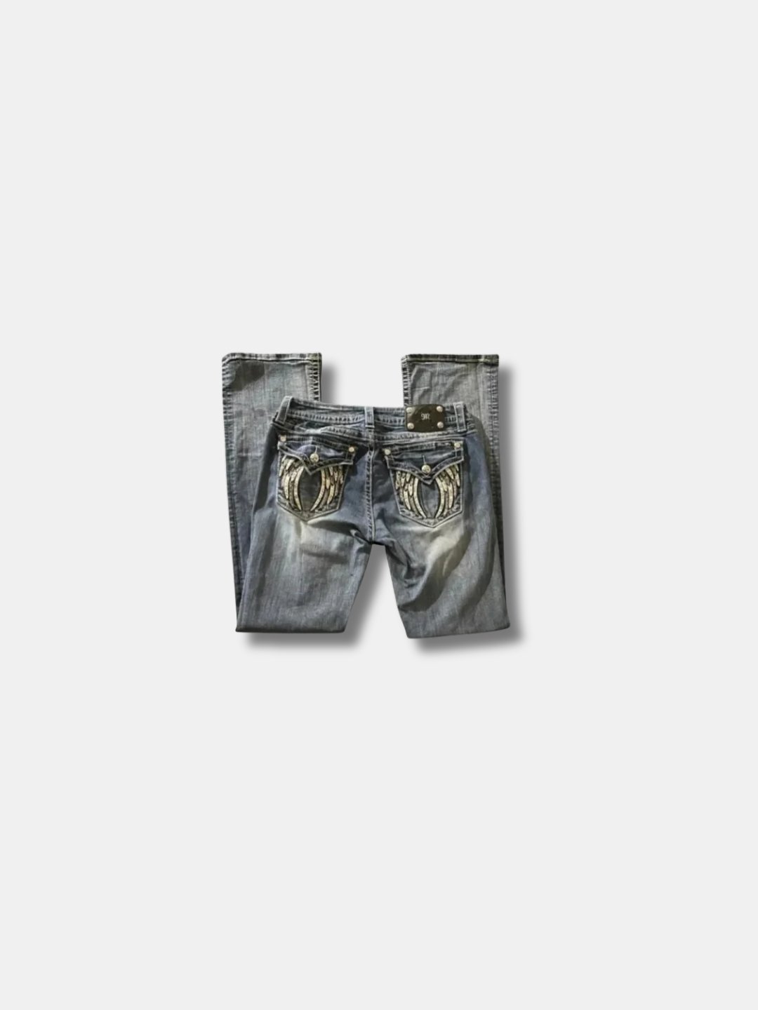 MM WING EMBROIDERY BOOTCUT JEANS
