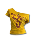 NO SHOW XO OFF-SHOULDER TEE