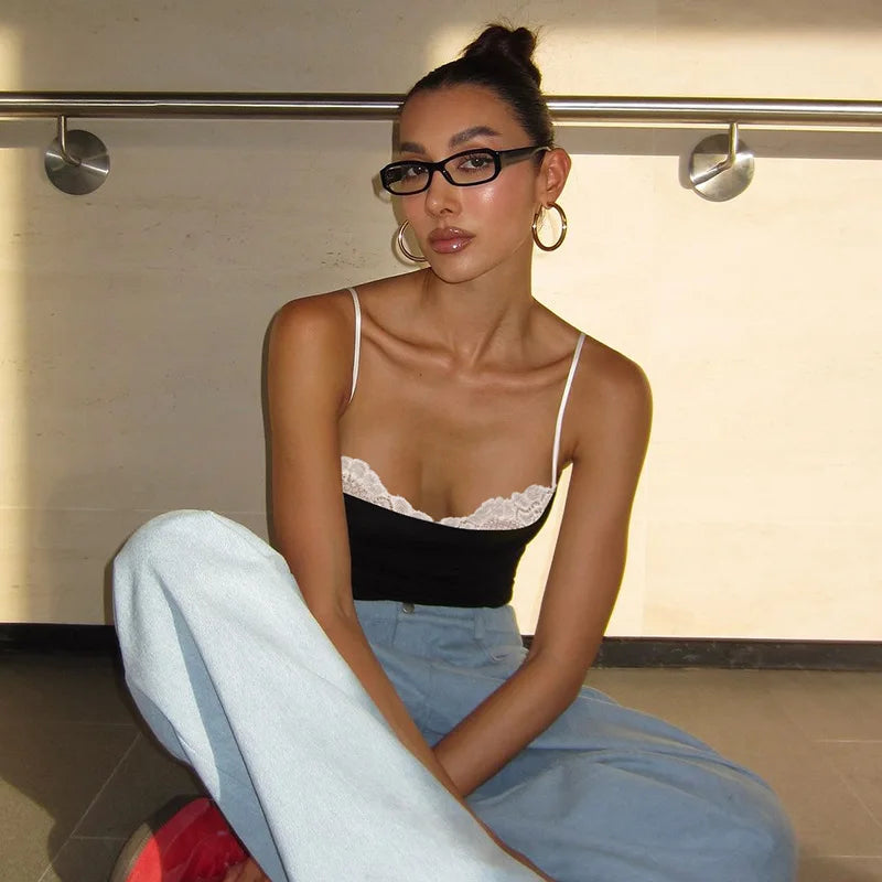 CONTRAST CAMI TOP