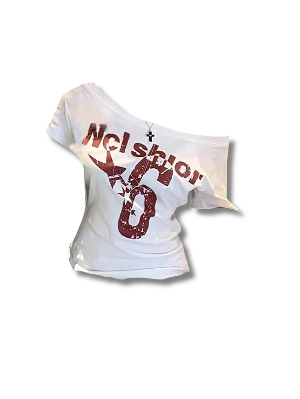 NO SHOW XO OFF-SHOULDER TEE