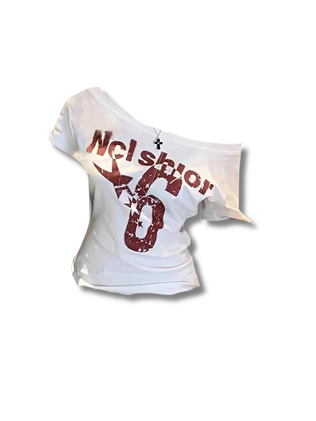 NO SHOW XO OFF-SHOULDER TEE