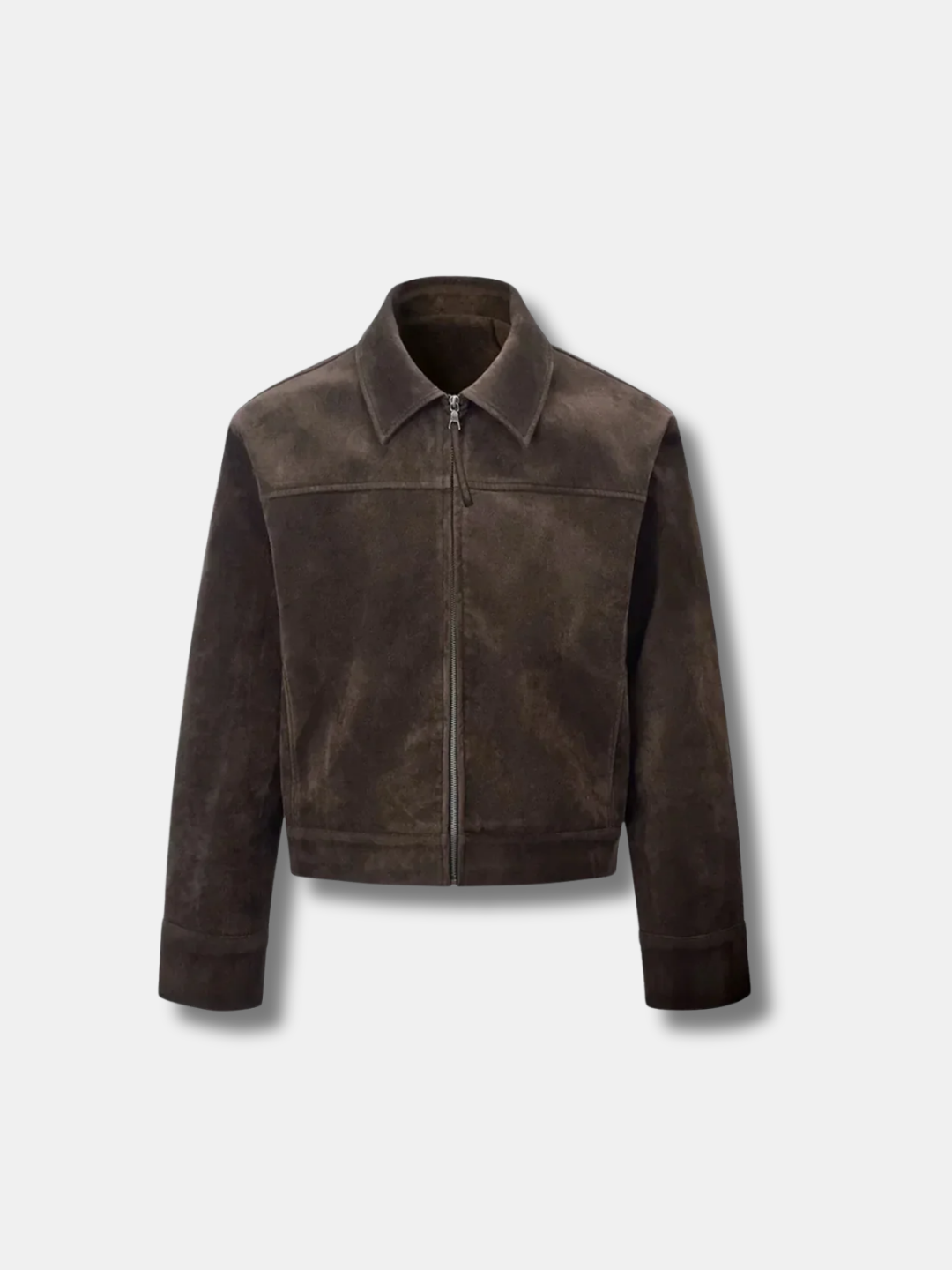 WASHED SUEDE HARRINGTON JACKET