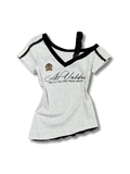 LACE TRIM TEE