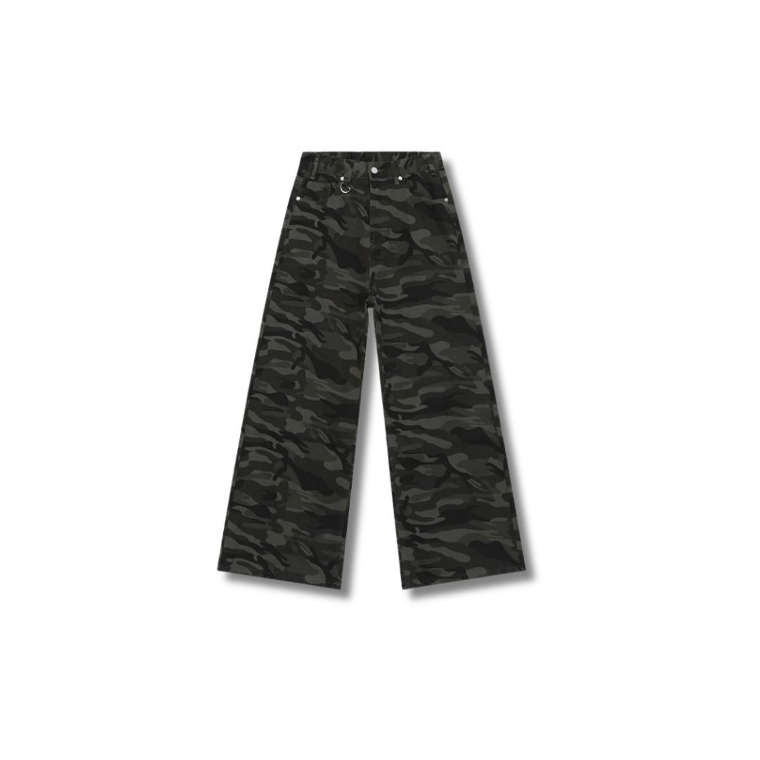 SHADOW CAMO WIDE LEG JEANS