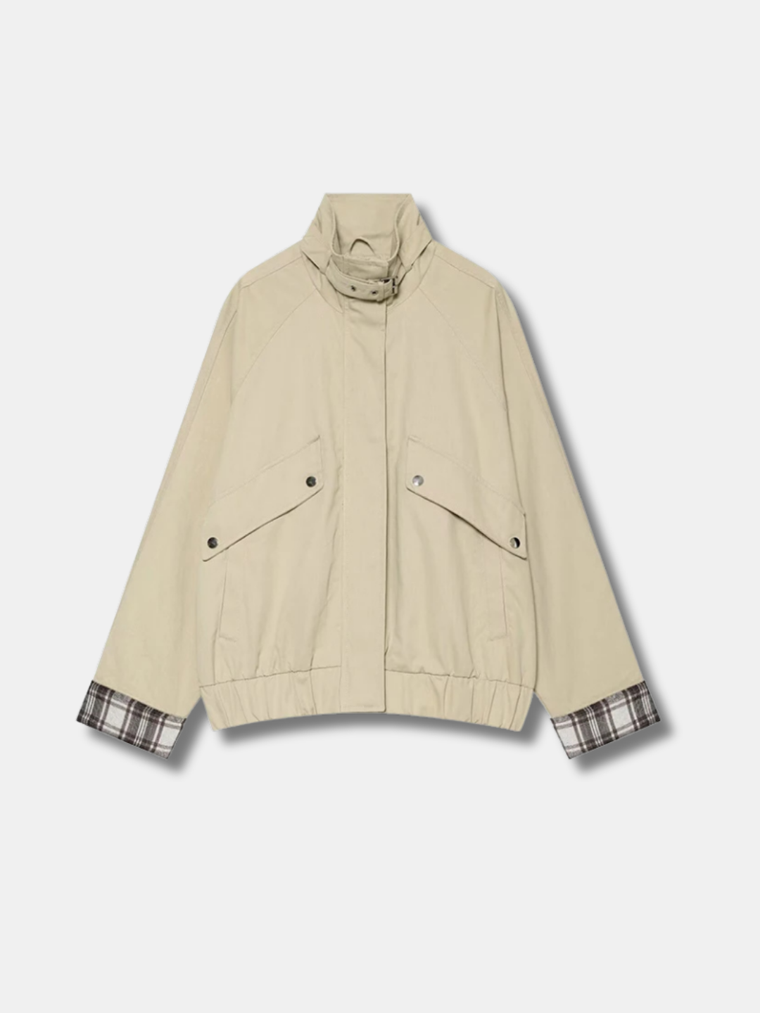 PLAID-LINED UTILITY JACKET
