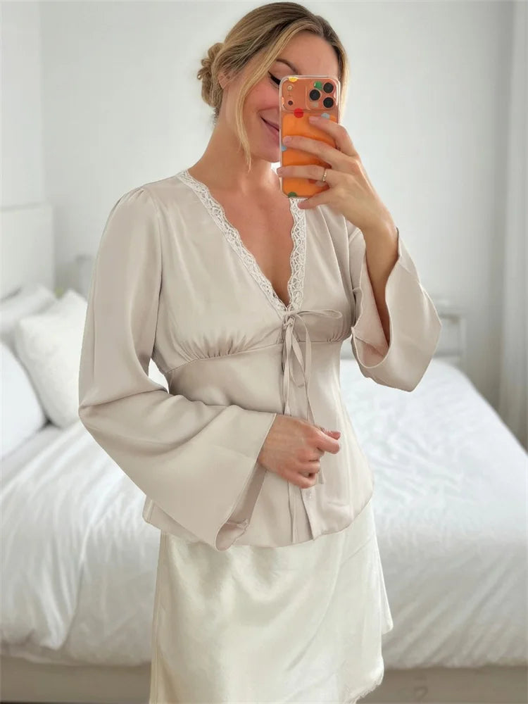 SOPHIA SATIN BLOUSE