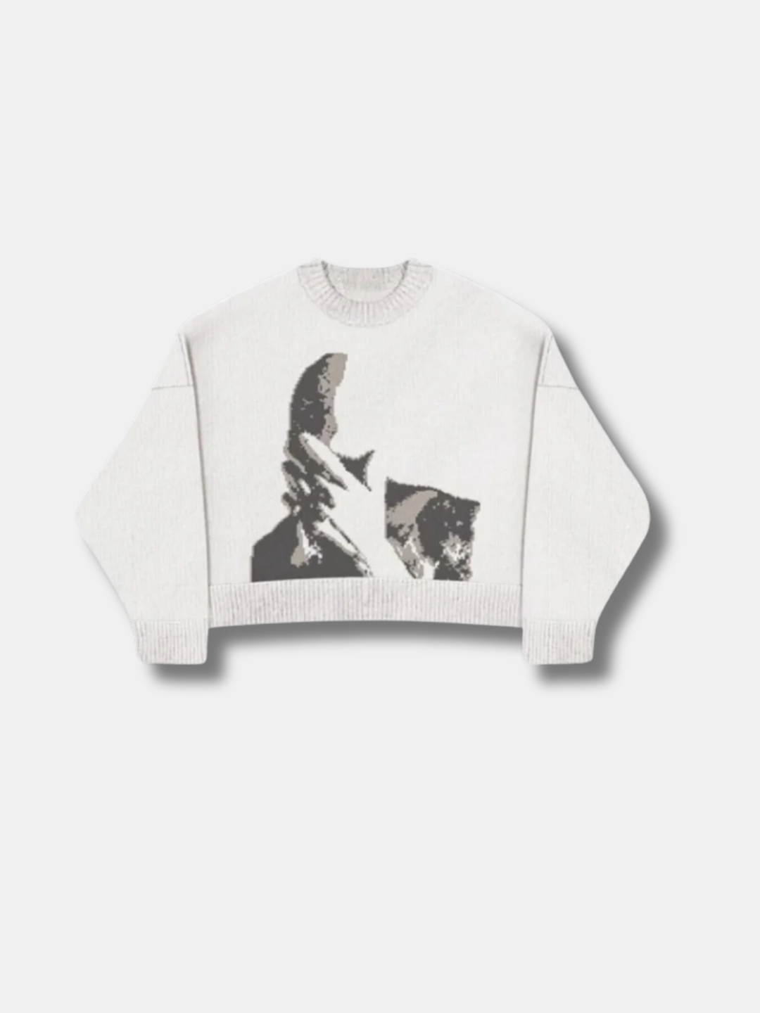 FIGURE KNIT SWEATER