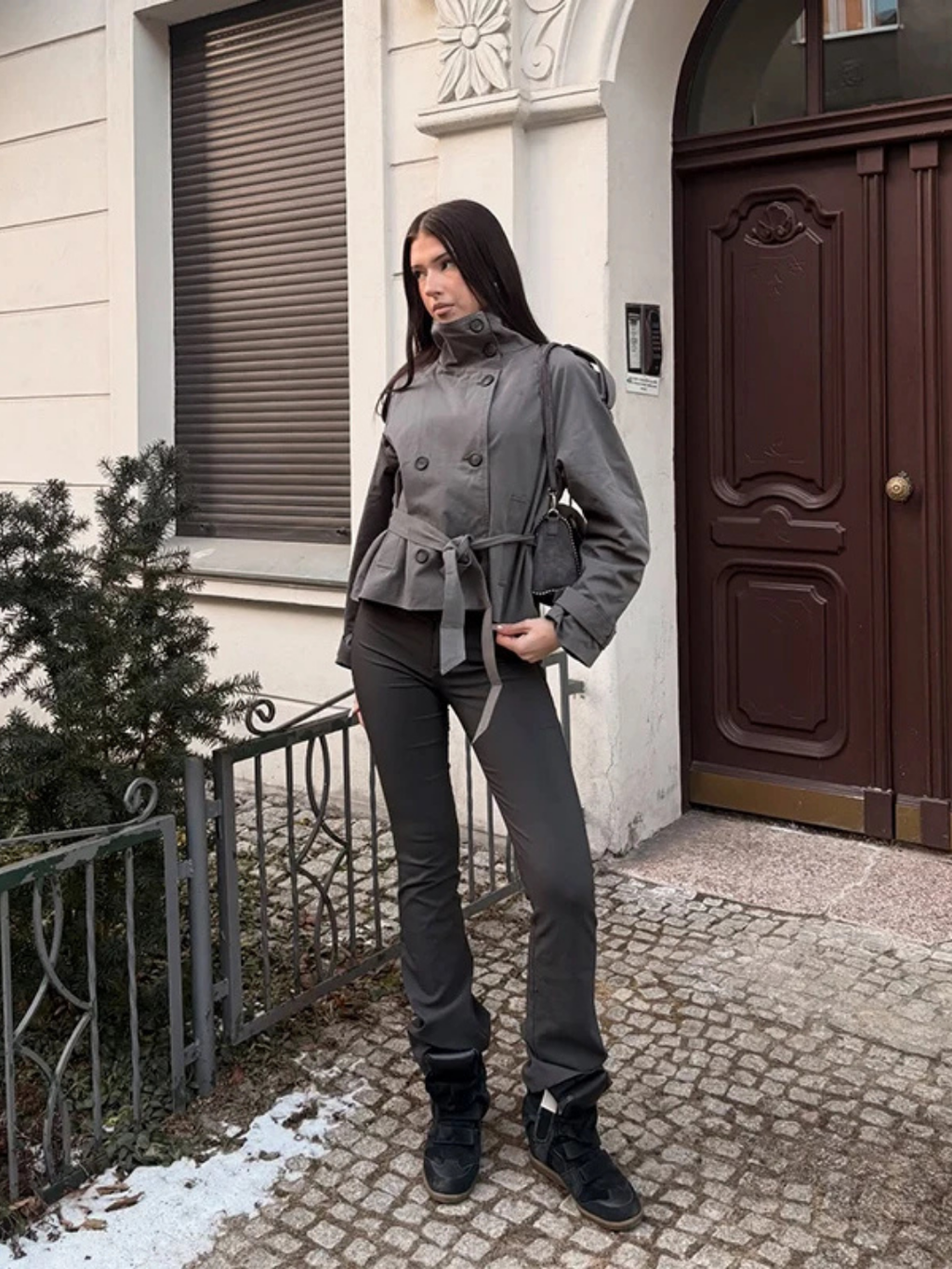 LANA CROPPED TRENCH JACKET