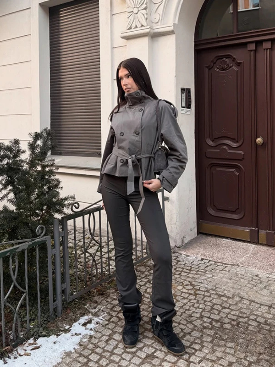 LANA CROPPED TRENCH JACKET