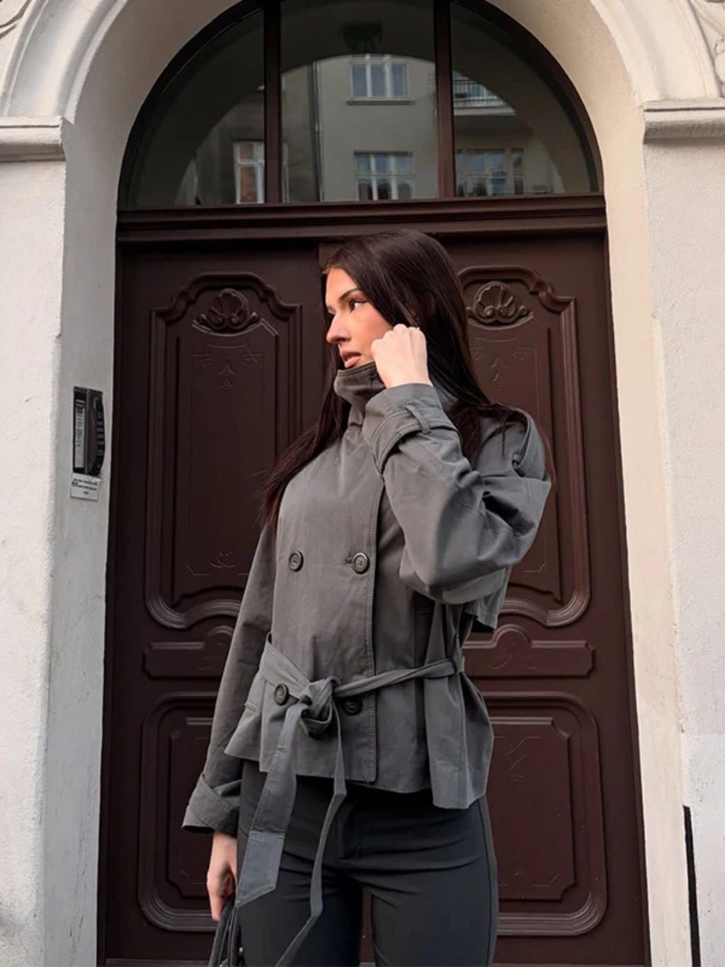 LANA CROPPED TRENCH JACKET