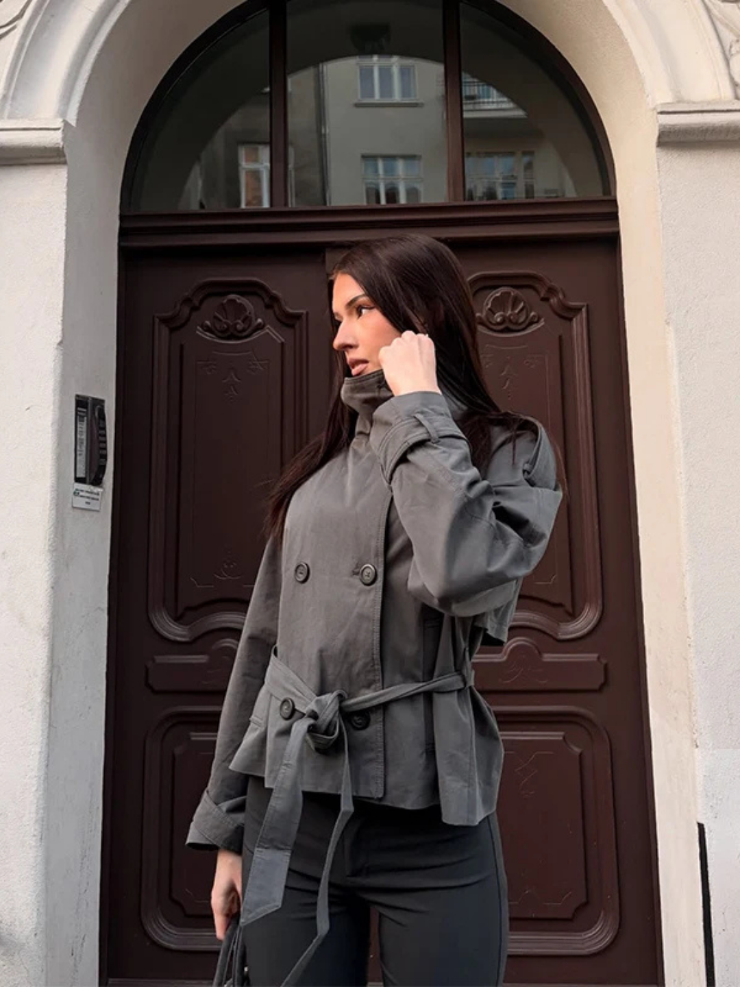 LANA CROPPED TRENCH JACKET