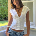 DAISY BUTTON TOP