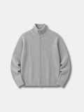 RIB FULL-ZIP KNIT
