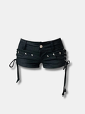 STUD LACE-UP MICRO SHORTS