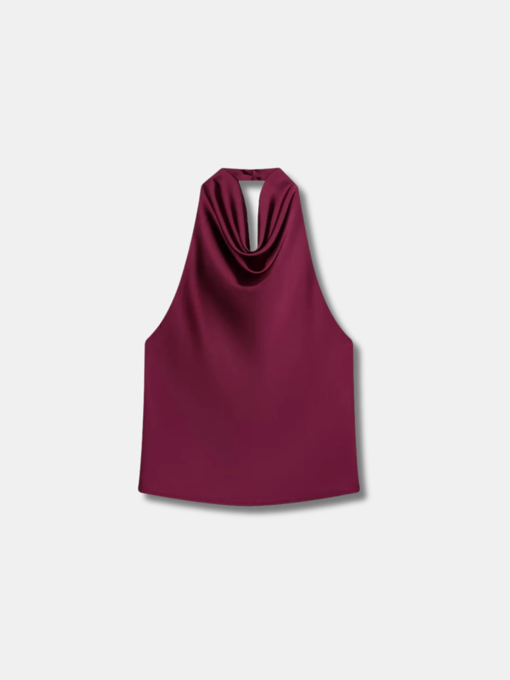COWL NECK HALTER TOP