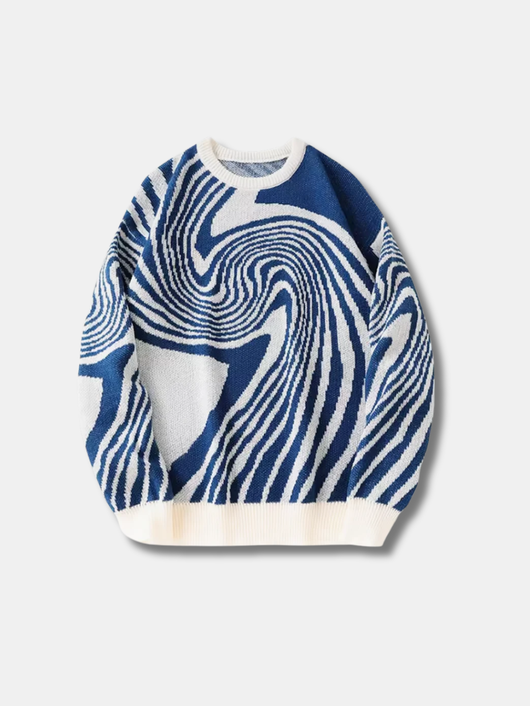 SWIRL JACQUARD KNIT SWEATER