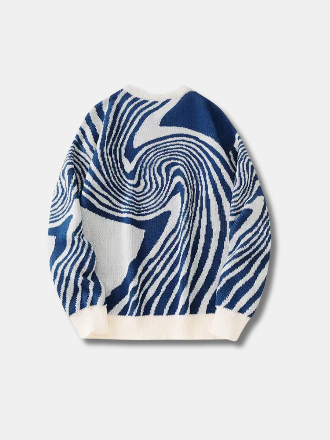 SWIRL JACQUARD KNIT SWEATER