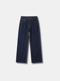 WIDE LEG RAW DENIM JEANS