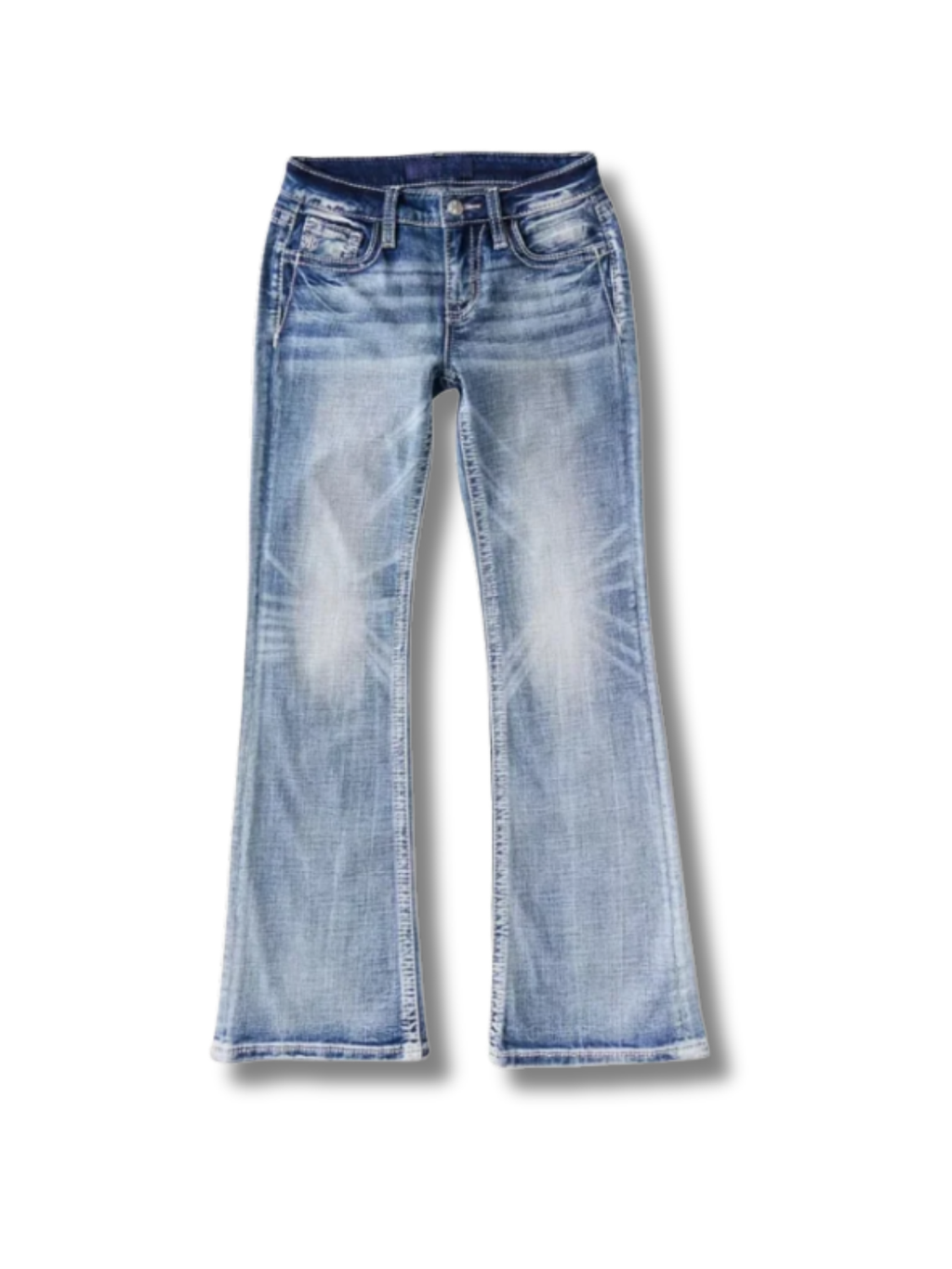 DIAMOND BLEACHED FLARE JEANS