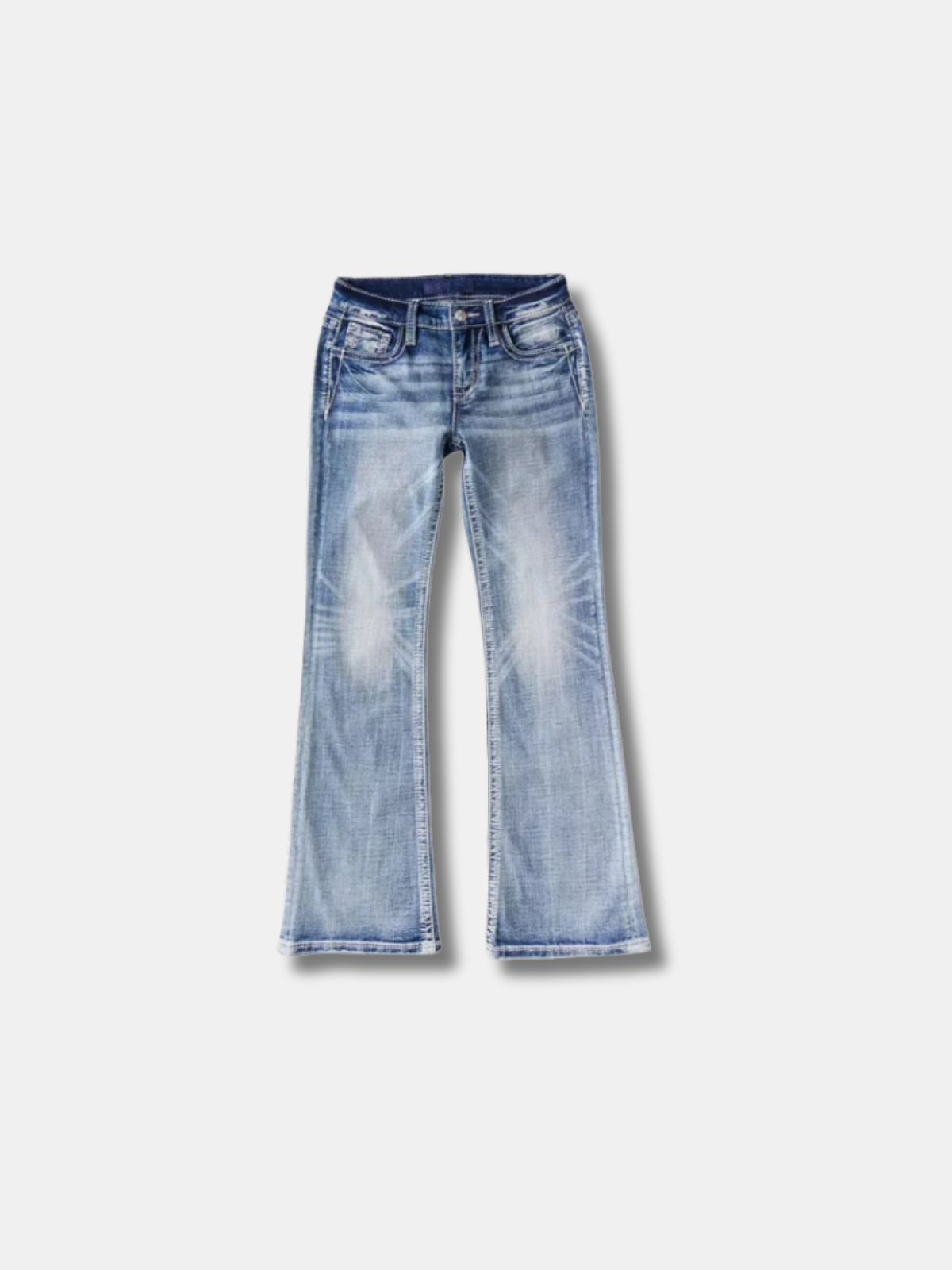 DIAMOND BLEACHED FLARE JEANS