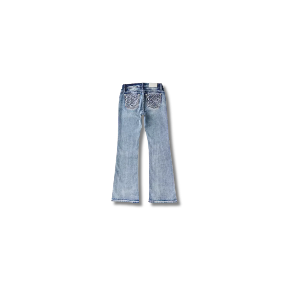 MM DIAMOND STITCH FLARE JEANS