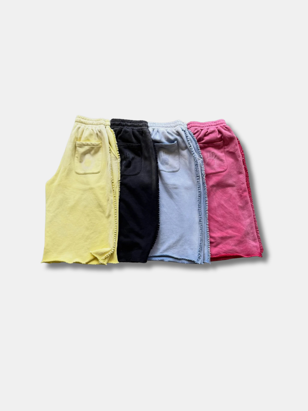 WASHED INSIDE-OUT JORTS
