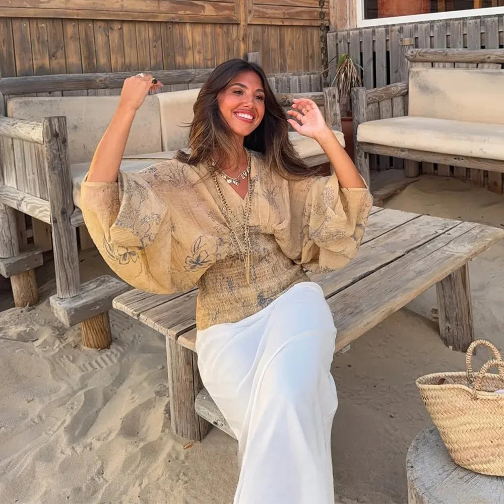 LUNA BOTANICAL BLOUSE