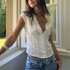 DAISY BUTTON TOP