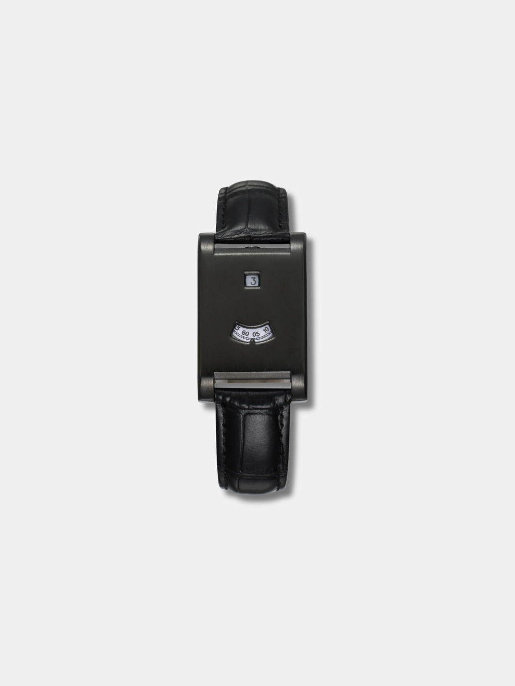 JUMPING HOUR RECTANGULAR WATCH