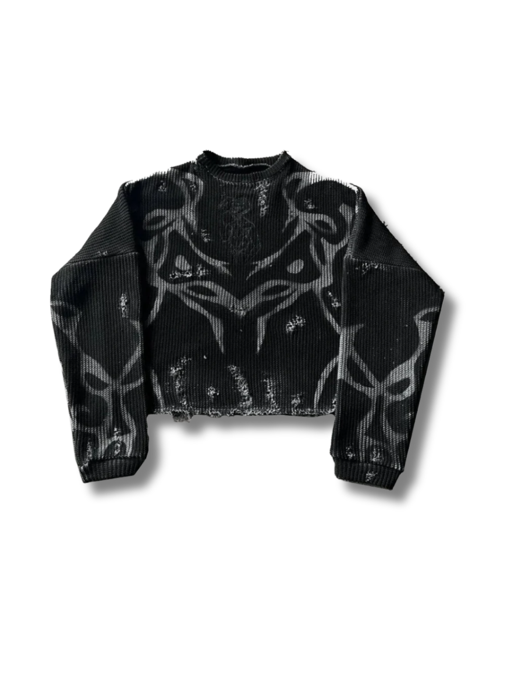 TRIBAL FLAME CROPPED KNIT