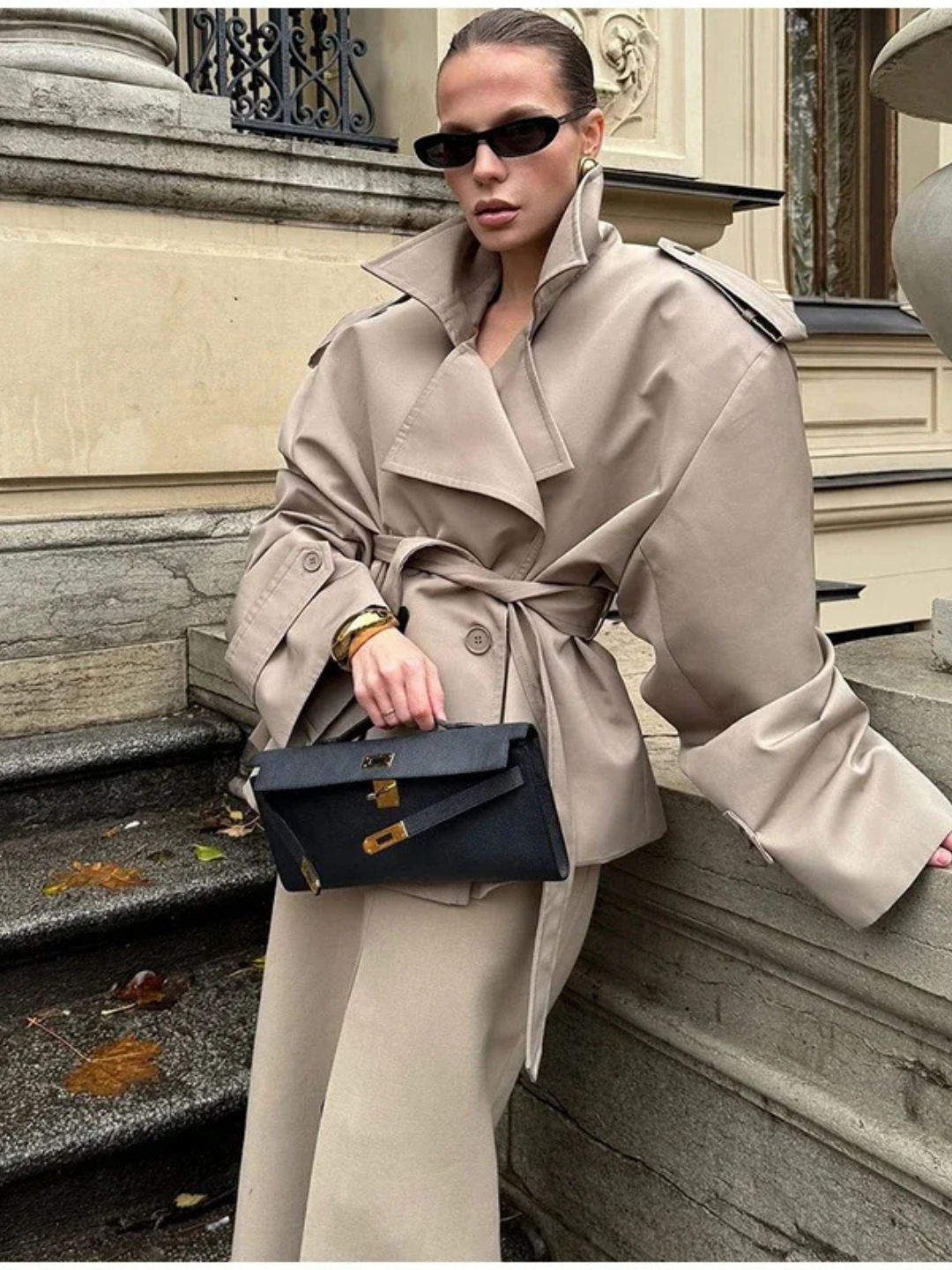 ELARA BELTED TRENCH JACKET