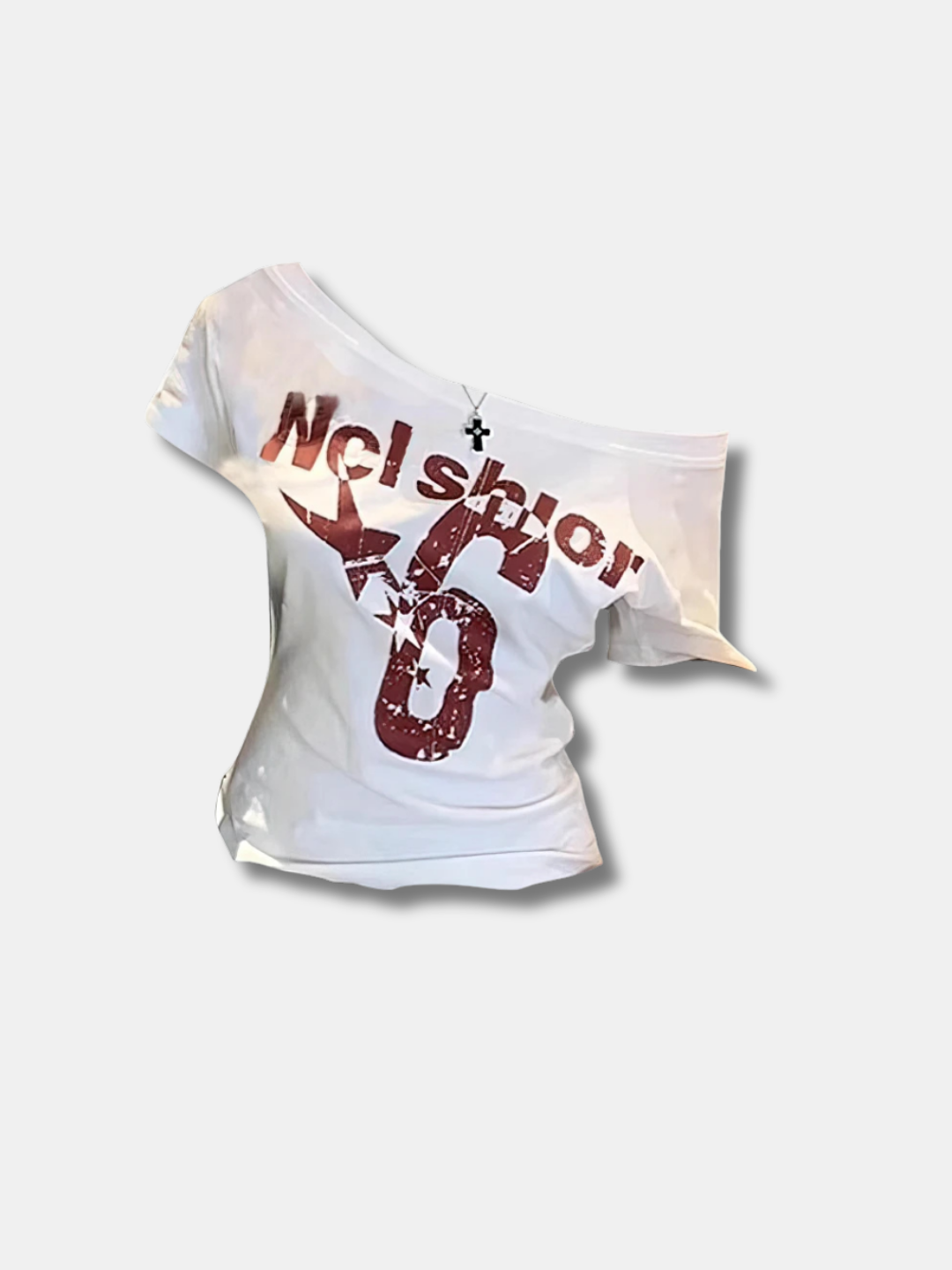 NO SHOW XO OFF-SHOULDER TEE