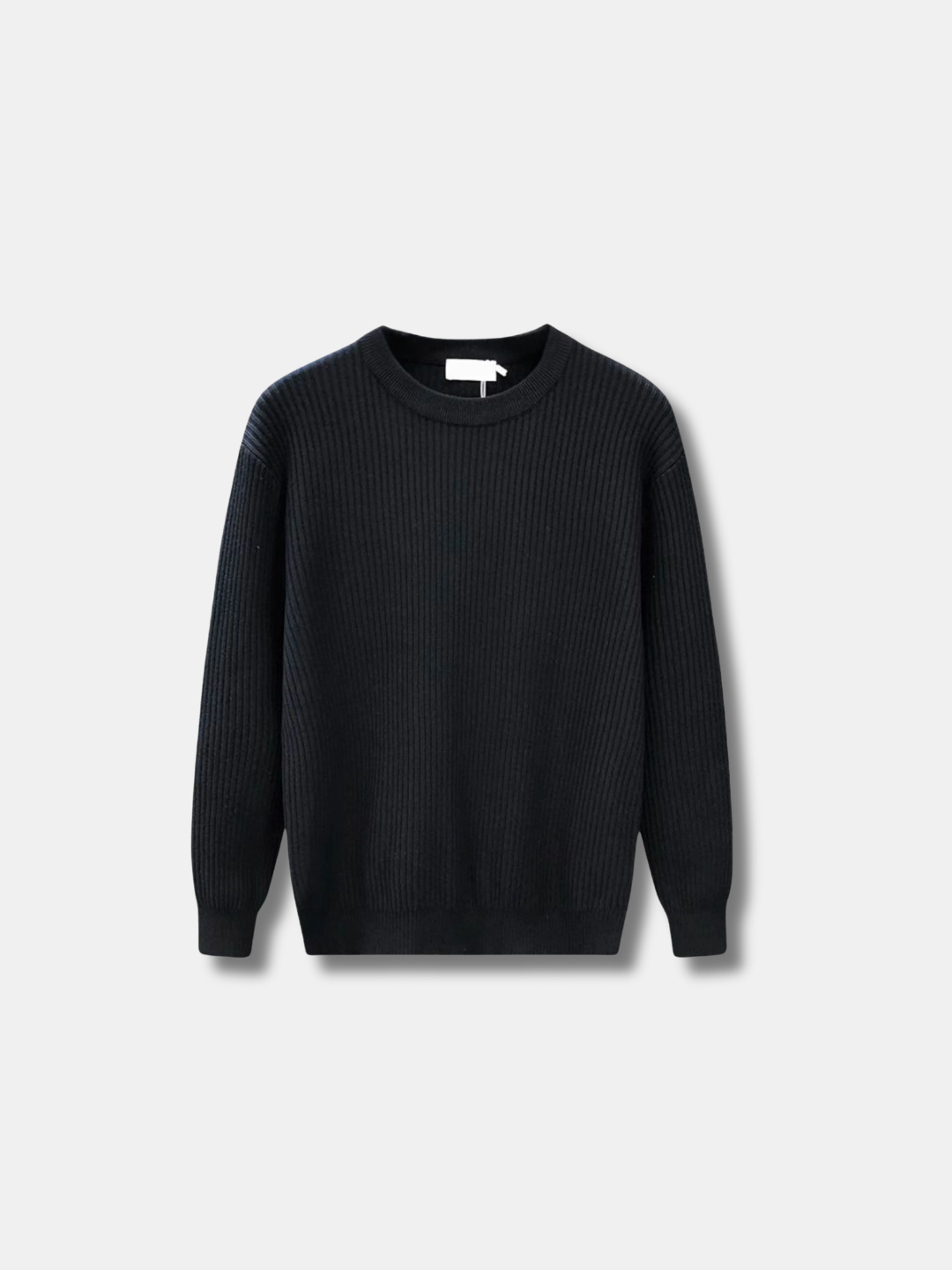 RIBBED KNIT CREW SWEATER