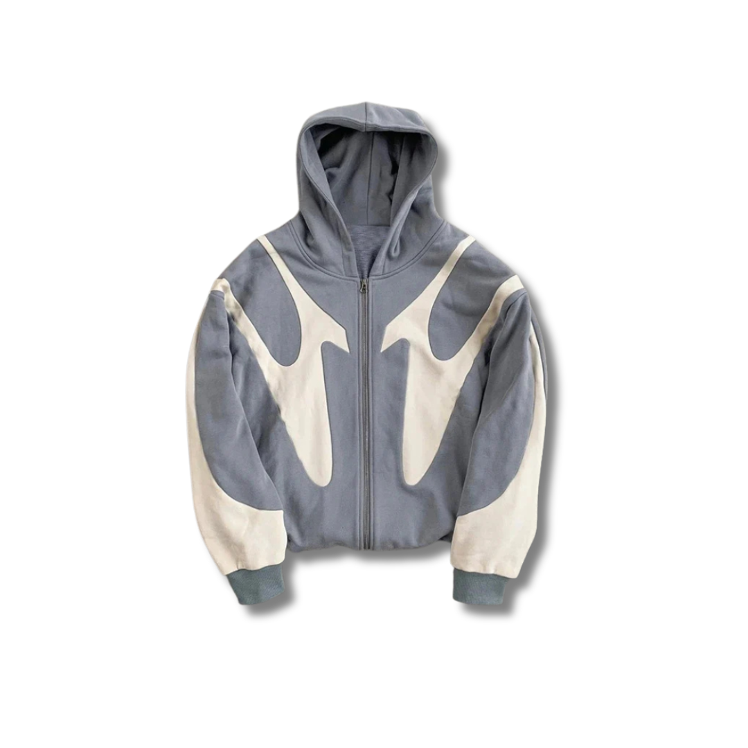 FLAME PANEL ZIP HOODIE