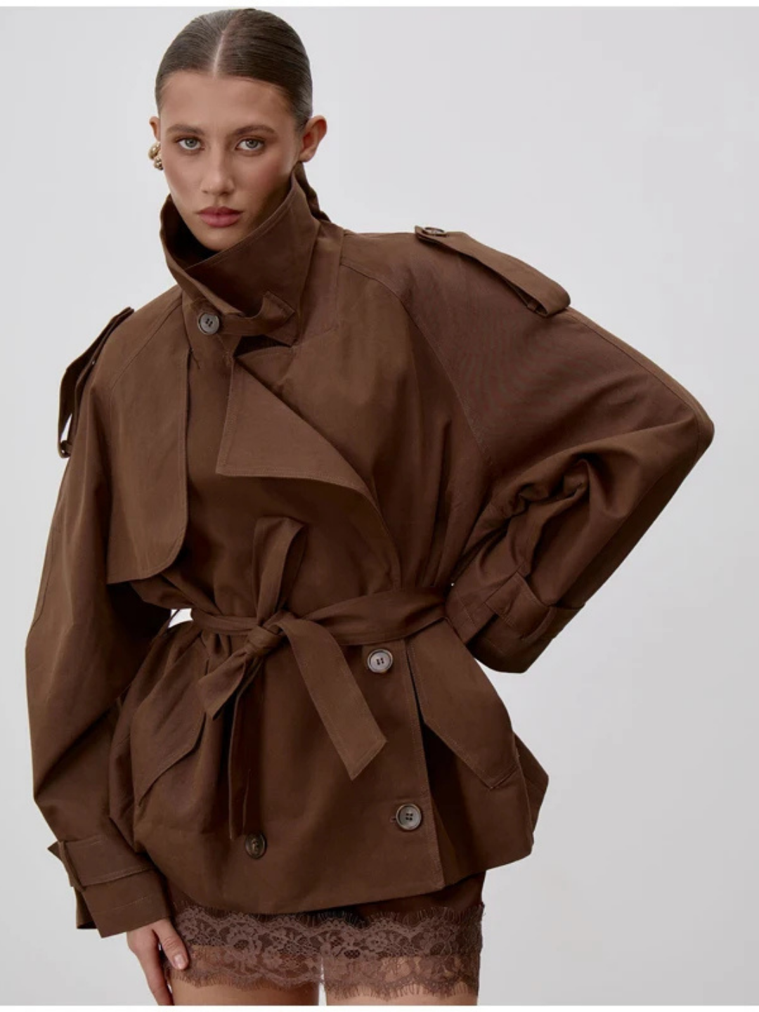 ELARA BELTED TRENCH JACKET