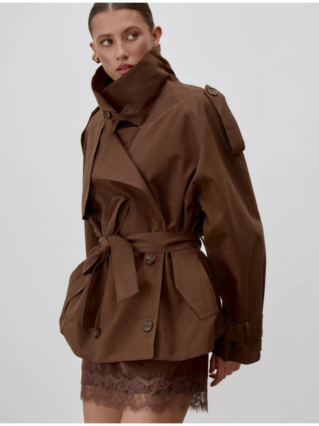 ELARA BELTED TRENCH JACKET