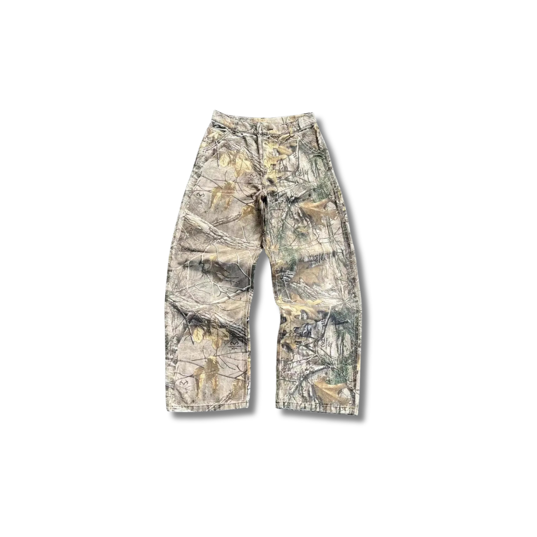 CAMO WIDE LEG PANTS
