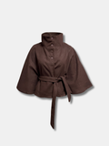 BELTED CAPE JACKET