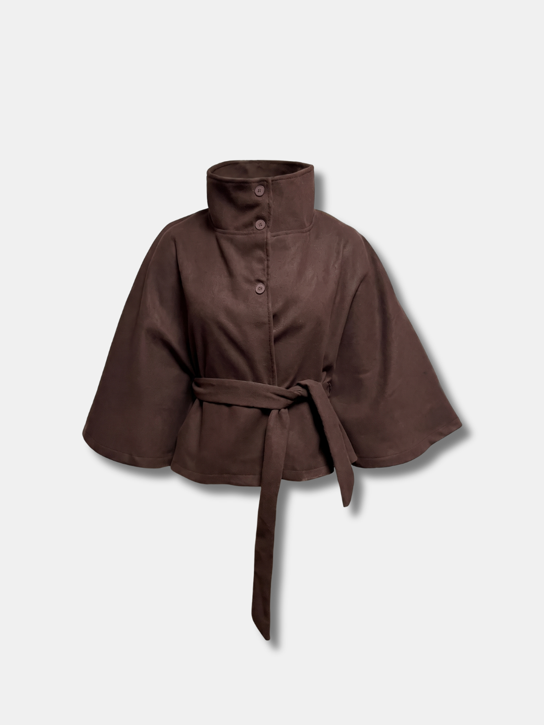 BELTED CAPE JACKET