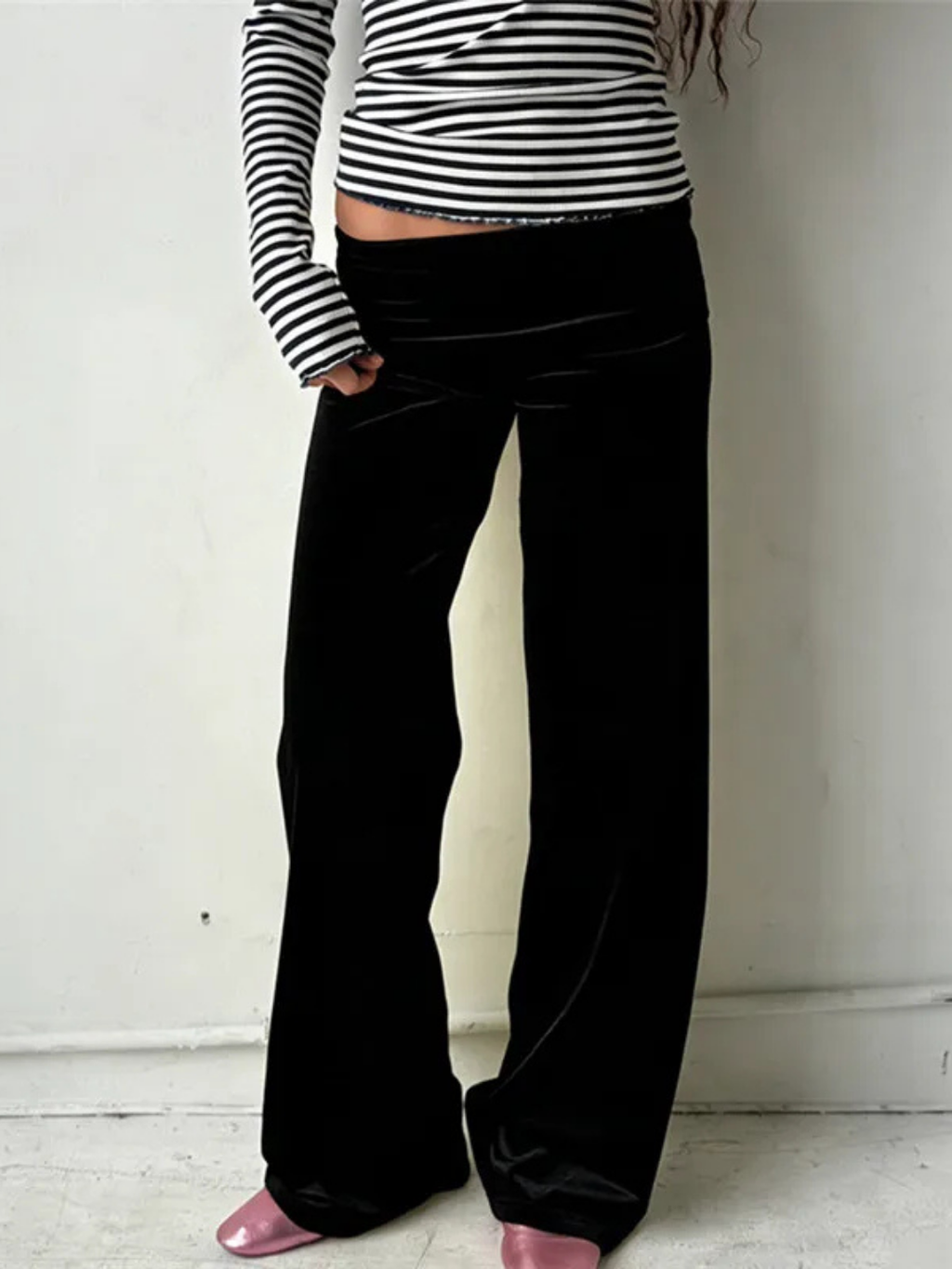 FOLD-OVER WIDE LEG LEGGING