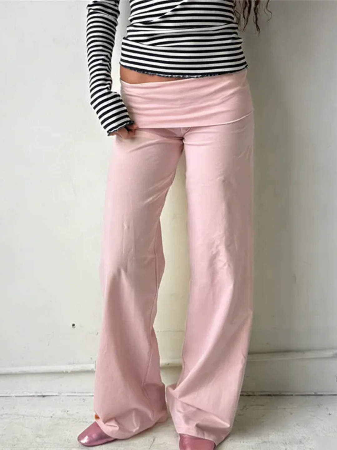 FOLD-OVER WIDE LEG LEGGING
