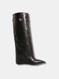 LOCK STRAP WEDGE KNEE BOOT