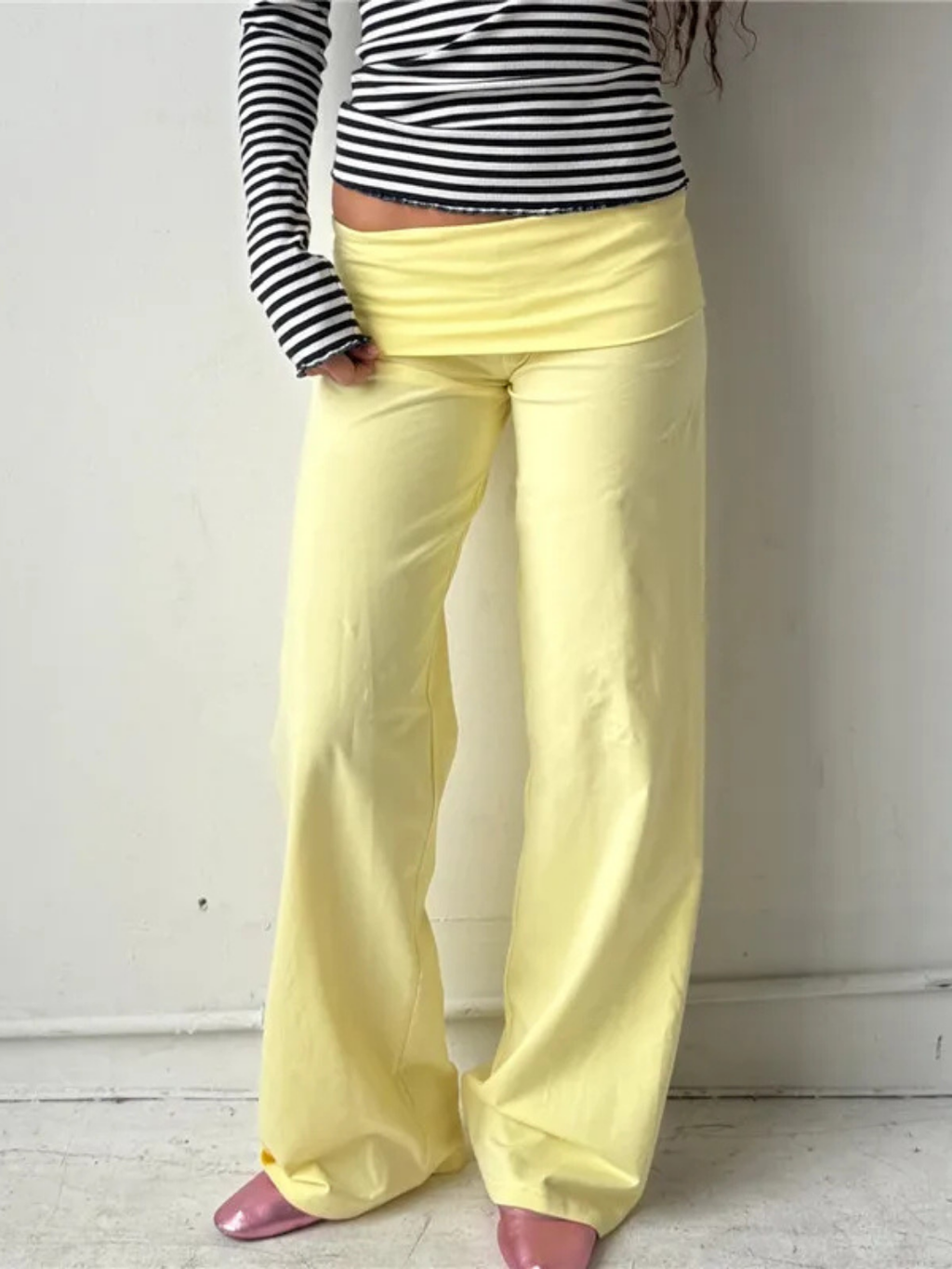 FOLD-OVER WIDE LEG LEGGING