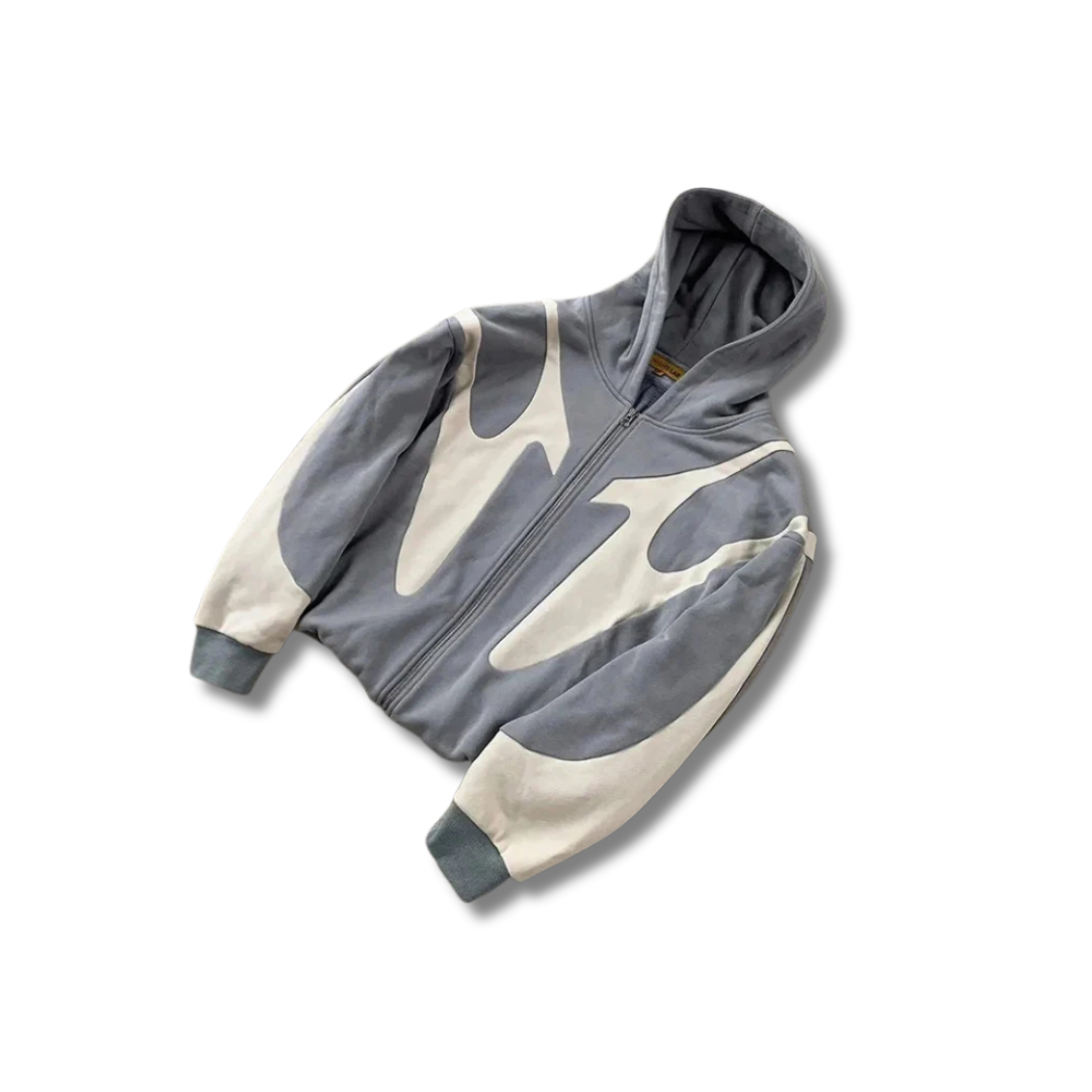 FLAME PANEL ZIP HOODIE