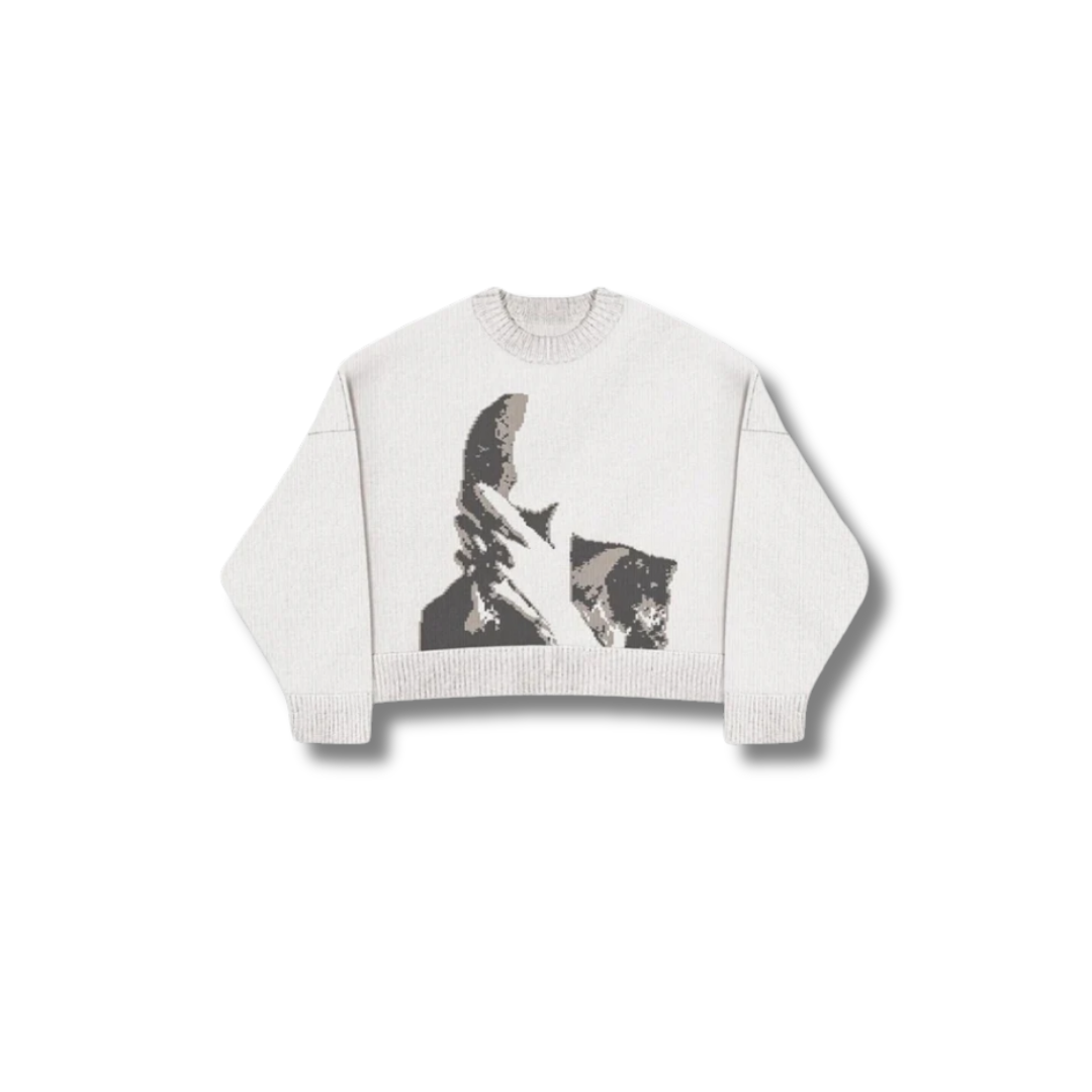 FIGURE KNIT SWEATER