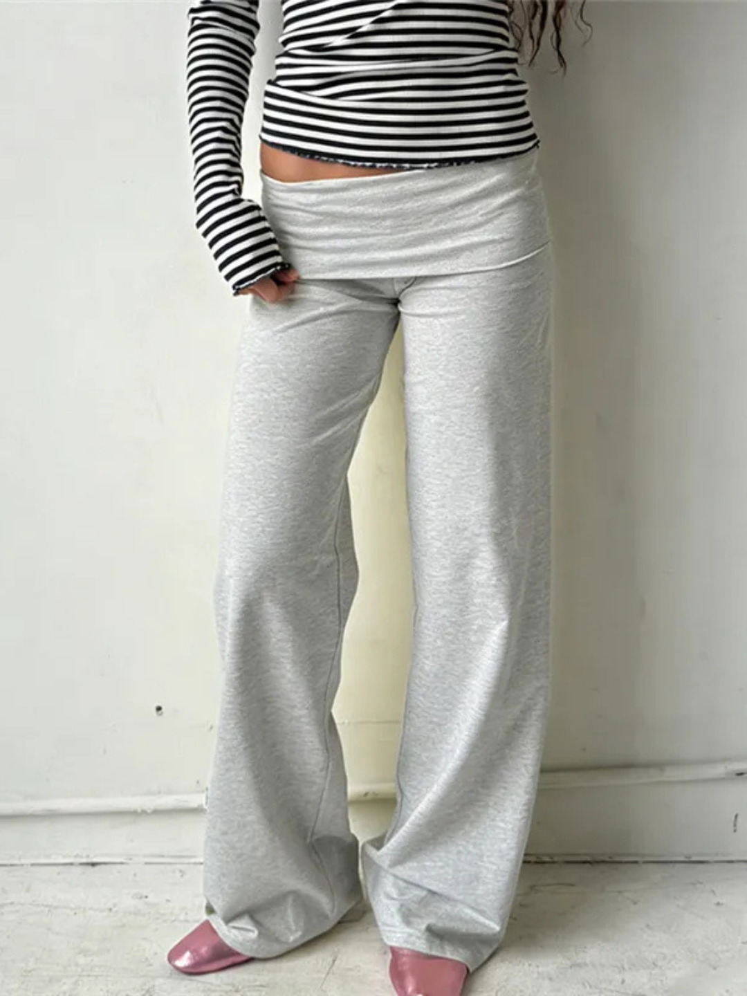 FOLD-OVER WIDE LEG LEGGING