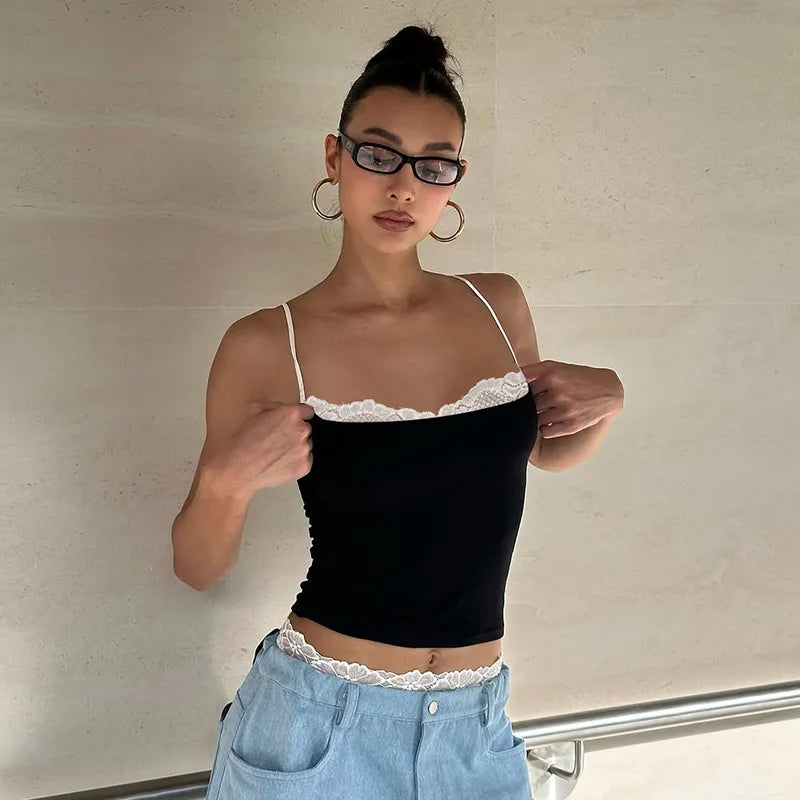 CONTRAST CAMI TOP