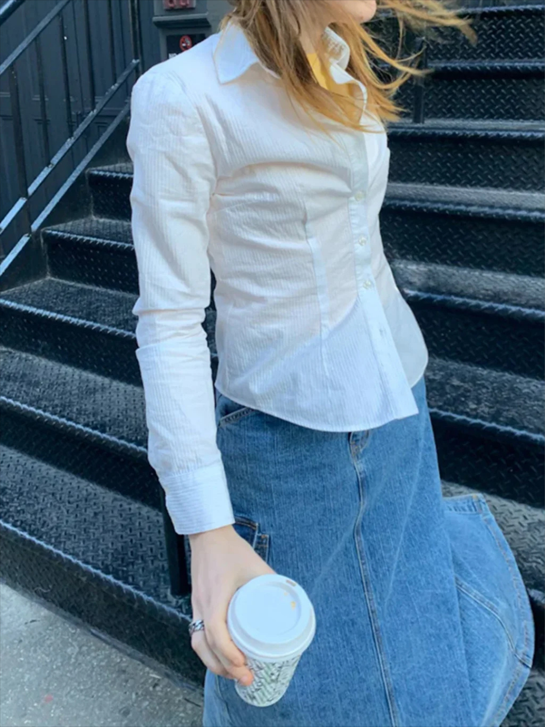 LANA FITTED BUTTON-UP SHIRT